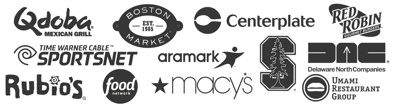 Mobi Munch clients include Qdoba, Boston Market, Centerplate, Red Robin, Time Warner Cable SportsNet, Aramark, Stanford, Delaware North, Rubio's, Food Network, Macy's and Umami Restaurant Group